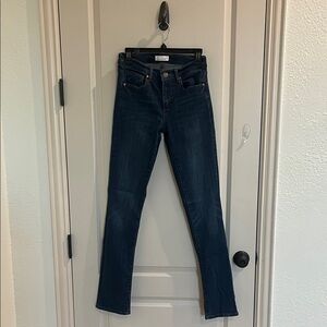 LOFT Modern Straight Dark Blue Jeans